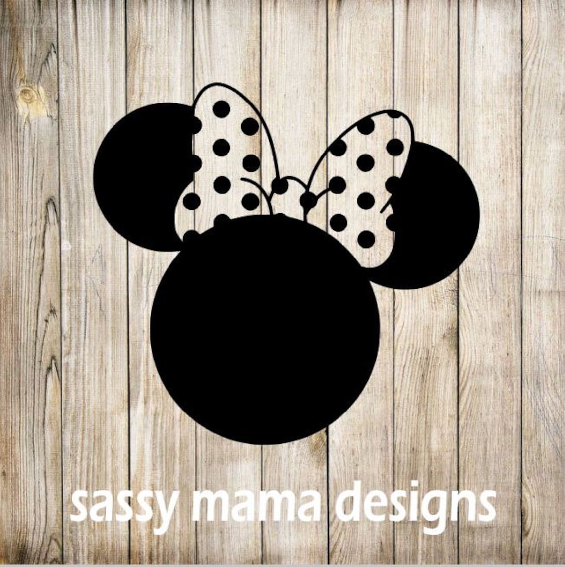 Minnie Mouse Polka Dot Bow SVG, PNG, GSP Design, Instant Download - Etsy