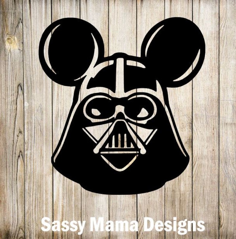 Darth Vader Mickey Mouse SVG PNG GSP desing instant download | Etsy