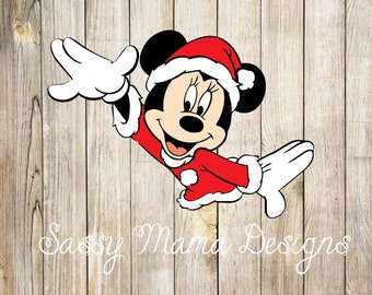 Minnie Mouse Santa SVG, instant download