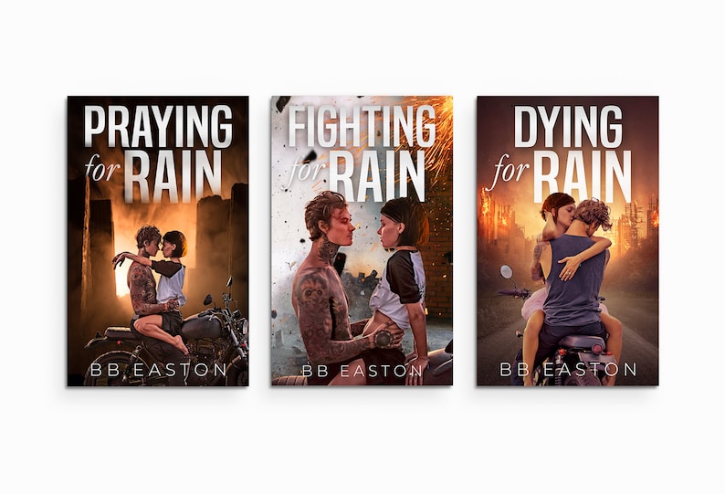 1ST EDITION Set of Rain Trilogy Paperbacks - Signed by BB Easton