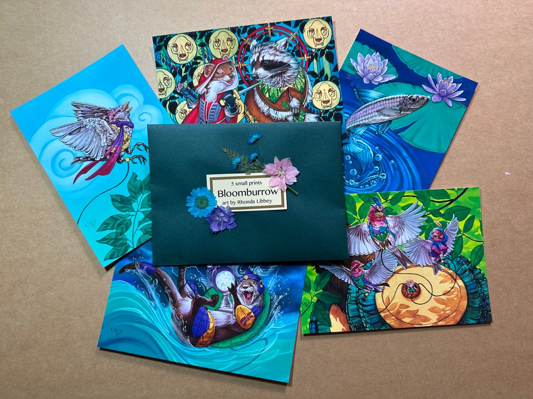 A Collection of 5 Small Prints of My Magic the Gathering: Bloomburrow ...