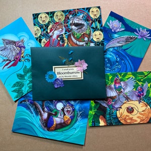 A Collection of 5 small prints of my Magic the Gathering: Bloomburrow art