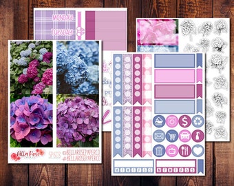 Hydrangea Flowers Photo Mini Planner Kit PP Weeks Inspired, Spring  Planner Stickers, Happy Planner Sticker, Planner Sticker, Floral SP603