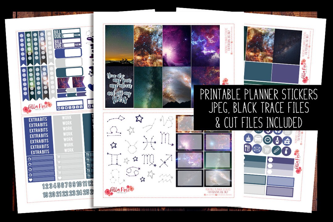 Under the Stars Happy Planner Kit PRINTABLE Planner Stickers | Planner ...