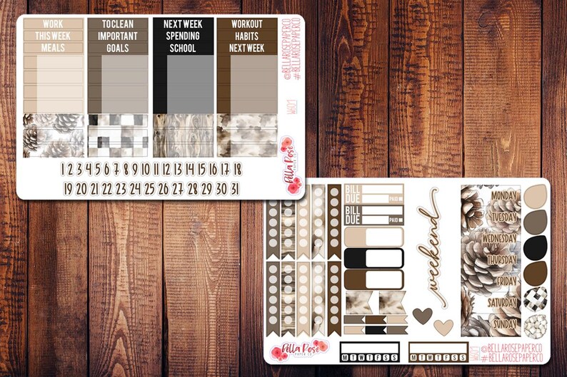 Cozy Cabin Winter Planner Sticker Kit, for Use in Erin Condren Life ...