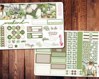 Gardening Mini Happy Planner Kit, Plant Planner Sticker, Happy Planner Sticker, Sticker, Gifts for Her, House Plant Planner Stickers SP604