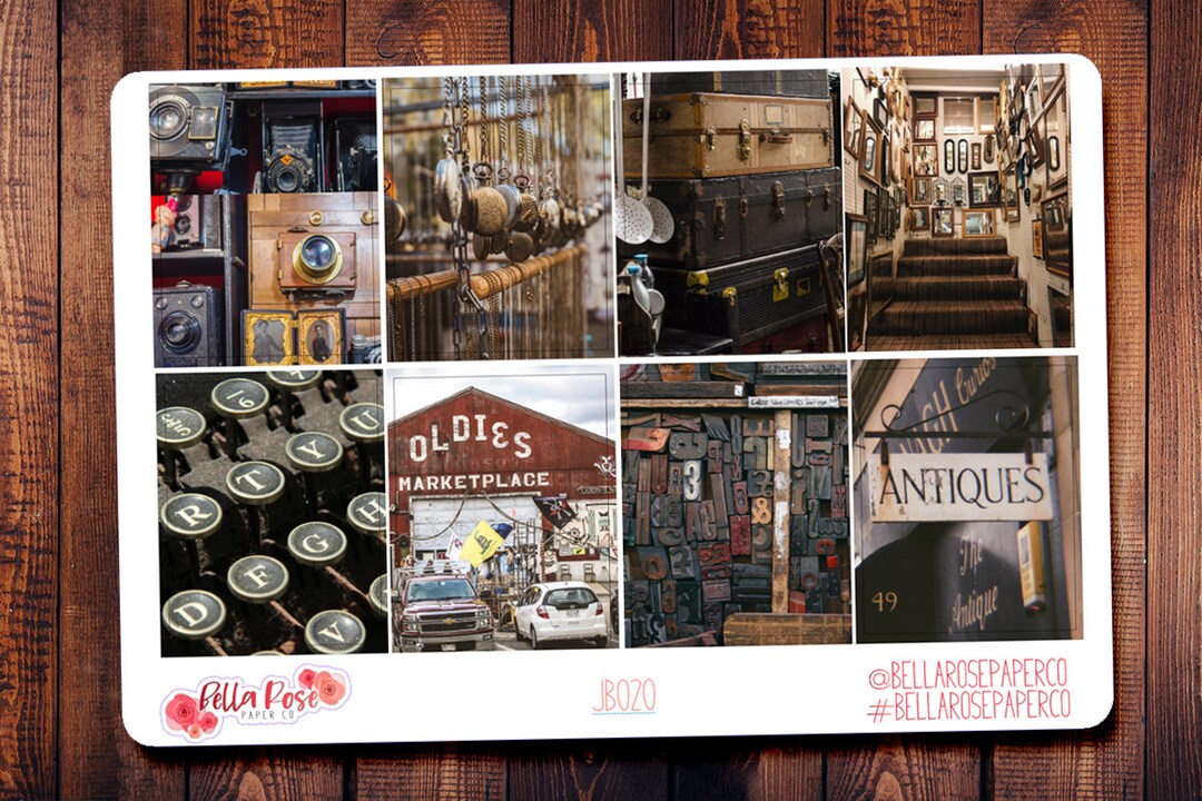 Antique Shopping Only Full Boxes, for Use in Erin Condren Life Planners ...