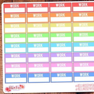 Work Schedule Planner Stickers, Work Stickers, for use in Erin Condren Planners, Happy Planner Stickers B015