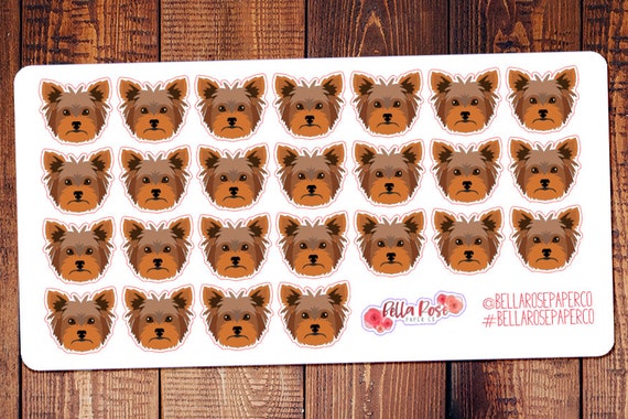 Yorkie Planner Stickers, Dog/Pet Planner Stickers, for use in Erin Condren Planners, Happy Planner Stickers