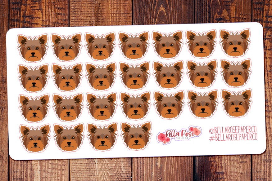 Yorkie Planner Stickers, Dog/Pet Planner Stickers, for use in Erin Co…