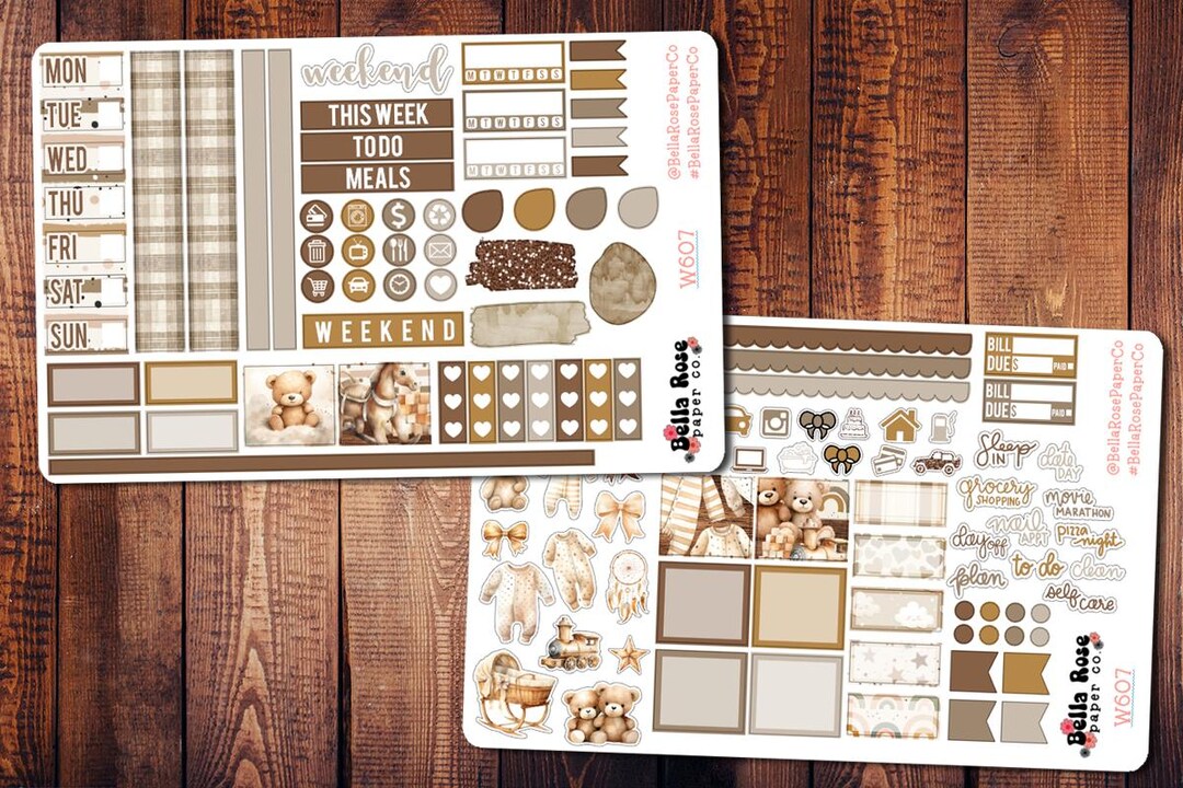 Neutral Newborn Hobonichi Weeks Planner Sticker Kit for Use in ...