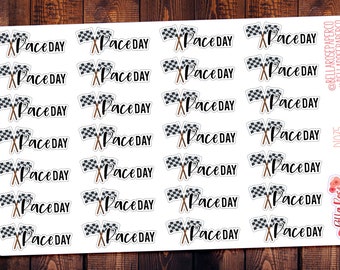 Race Day Stickers, Race Sticker, for use in Erin Condren Planners, Happy Planner Stickers, Travelers Notebook, Racing DI074