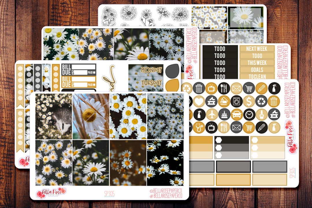 Daisy Photo Planner Sticker Kit, for Use in Erin Condren Life Planners ...