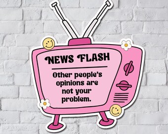 Other People's Opinions Not Your Problem Matte Diecut Sticker, Journaling Stickers, Planner Stickers, Junk Journal Sticker