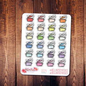 Cooking Pot Doodle Icon Planner Stickers, Baking Stickers, Doodle Icon Stickers, for use in Erin Condren Planner, Cooking Stickers D024 image 1