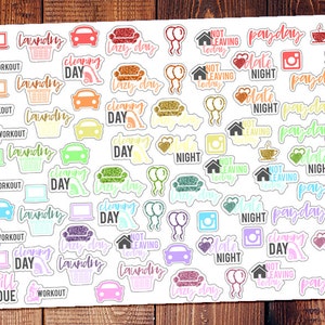 Decorative Icon Planner Stickers, for use in Erin Condren Planners, Happy Planner Stickers, Functional Planner Stickers DI001