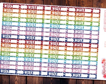 Glitter Work Labels, Work Stickers, Work Planner Stickers, Planner Stickers, for use in Erin Condren Planner, Happy Planner Stickers B028