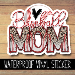 Autocollant imperméable à l’eau en vinyle Baseball Mom, Décalcomanie Yeti, Décalcomanie sportive, Décalcomanie de voiture, Décalcomanie d’ordinateur portable, Décalcomanie de fenêtre, Décalcomanie personnalisée, Décalcomanie de Baseball Mom
