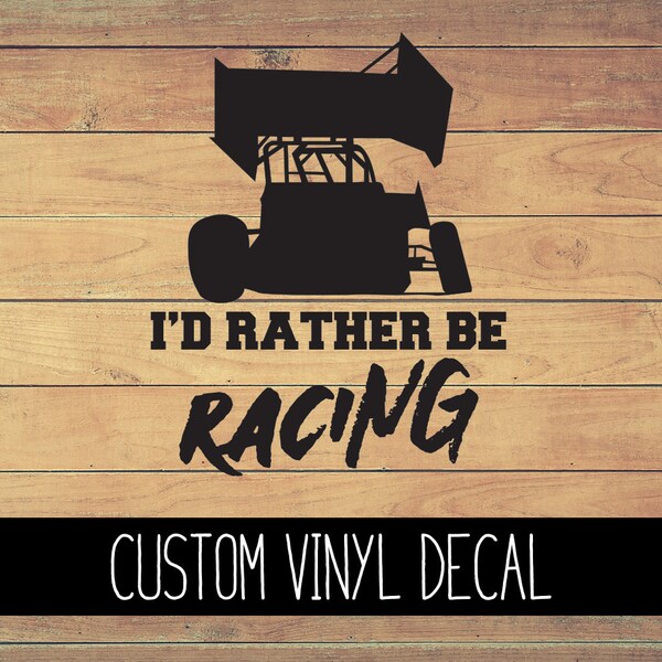 Sprint Car Race Car Vinyl Decal, Yeti Decal, Vinyl Car Decal, Laptop Decal, Window Decal, Custom Decal, Custom Decal, Gift Under 10