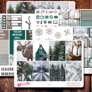 Winter Wonderland Photo Planner Sticker Kit, for use in Erin Condren Life Planners, Happy Planner Sticker, Winter Stickers, Stickers, F406