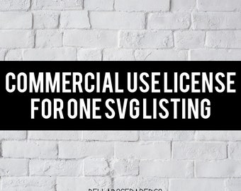 Commercial Use License for One SVG product