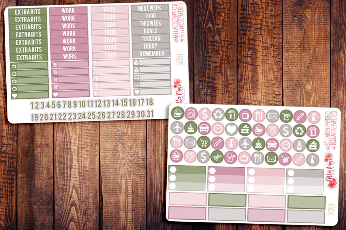 Vintage Floral Photo Planner Sticker Kit, for Use in Erin Condren Life ...