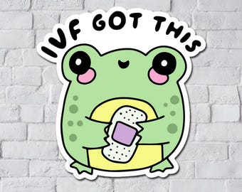 IVF Got This Matte Diecut Sticker, Journaling Stickers, Planner Stickers, Planner Deco Diecut Sticker, Junk Journal Sticker