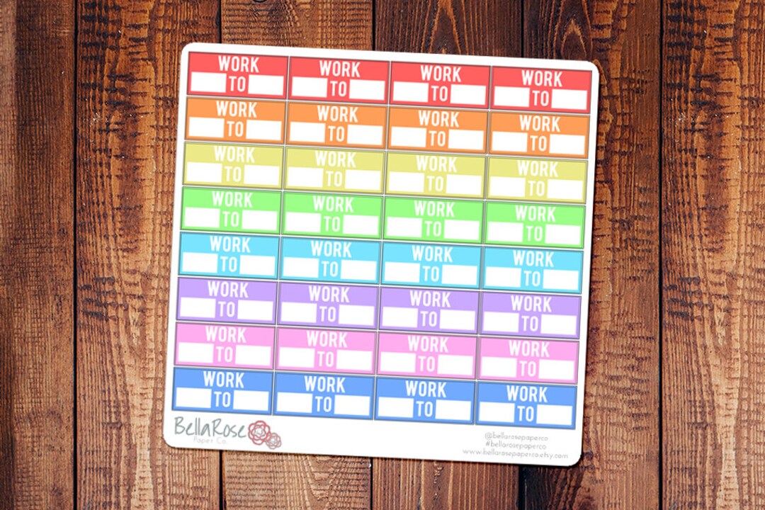 Work Schedule Planner Stickers Work Stickers for Use in Erin - Etsy