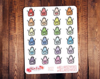 Cooking Apron Doodle Icon Planner Stickers, Baking Stickers, Doodle Icon Stickers, for use in Erin Condren Planner, Cooking Stickers D022