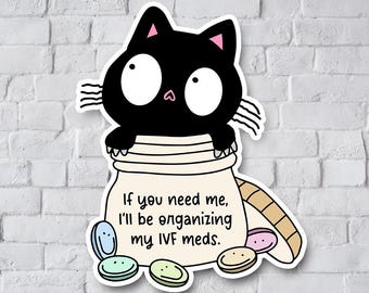 IVF Meds Matte Diecut Sticker, Journaling Stickers, Planner Stickers, Planner Deco Diecut Sticker, Junk Journal Sticker