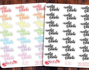 Water Plants Lettering Planner Stickers, Script Stickers, Gifts for Her, BUJO Stickers, Happy Planner, Plant Sticker, Water Sticker HL092