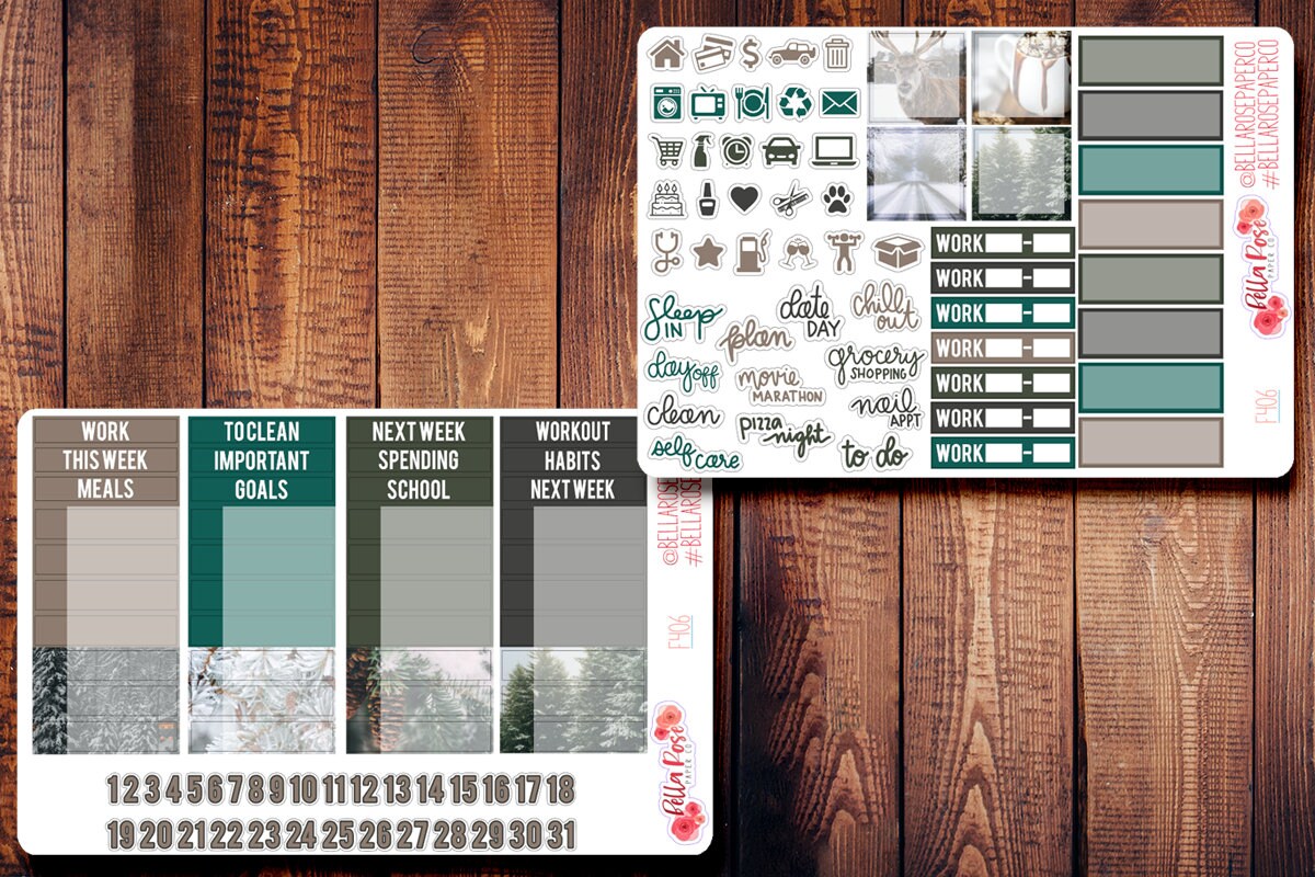 Winter Wonderland Photo Planner Sticker Kit, for Use in Erin Condren ...