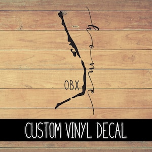 OBX Islands Home Vinyl Decal, Yeti Decal, Summer Decal, Vinyl Car Decal, Laptop Decal, Window Decal, Decal, Custom Decal Gift Under 10