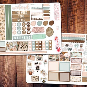 Antique Shop Hobonichi Weeks Planner Sticker Kit for use in Hobonichi, Spring Planner Sticker, Hobonichi Kit, Hobo Weeks Kit W602
