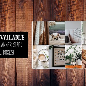 May include: A collage of images featuring cozy home decor, including a blanket, a cup of coffee, a cat, a dog, and a sign that reads "Home Sweet Home".