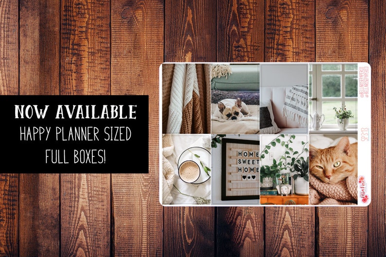 May include: A collage of images featuring cozy home decor, including a blanket, a cup of coffee, a cat, a dog, and a sign that reads "Home Sweet Home".