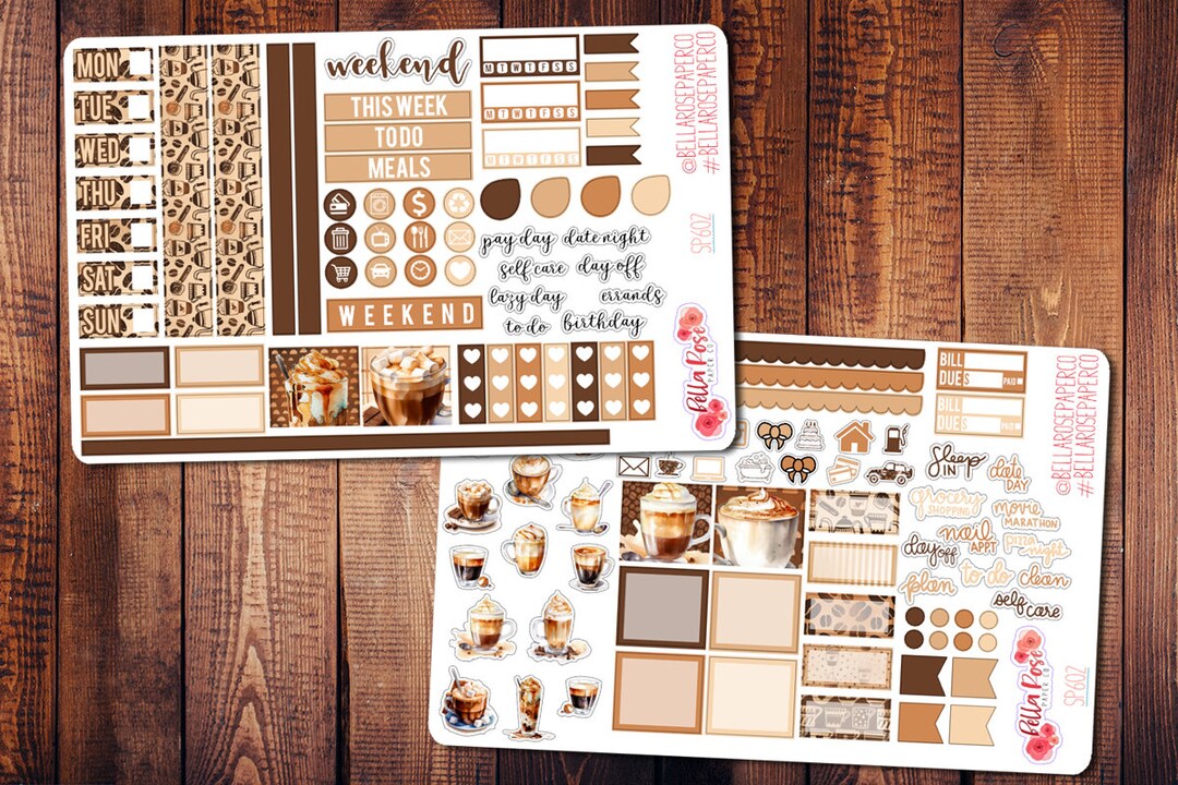 Coffee Shop Hobonichi Weeks Planner Sticker Kit for Use in Hobonichi ...