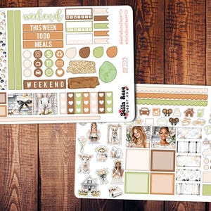 Kit d'autocollants pour agenda de Pâques moderne Hobonichi semaines à utiliser à Hobonichi, autocollant d'agenda de printemps, kit de Pâques fille Hobonichi, Hobo Weeks SP703