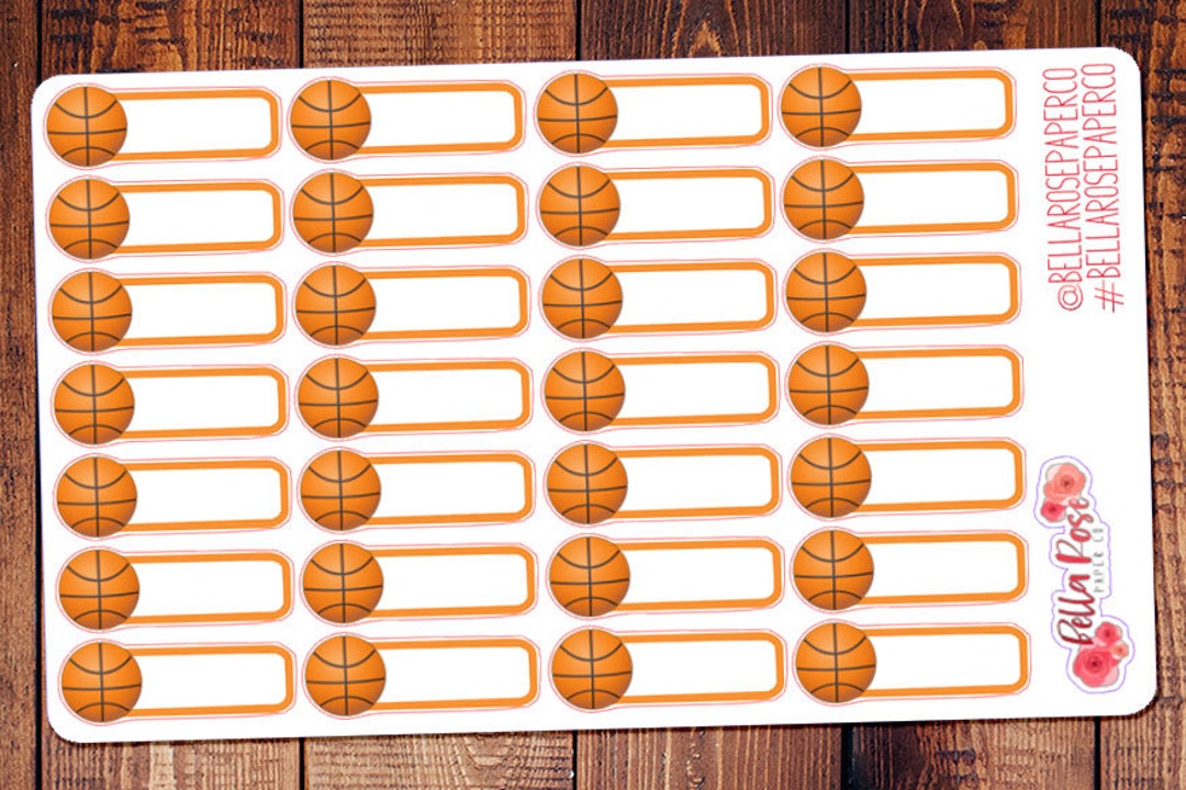 Basketball Game Planner Stickers, Basketball Stickers, for Use in Erin Condren Planners, Happy