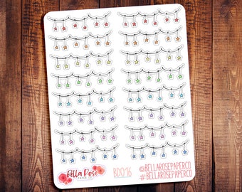 Star Banners Planner Stickers, Planner Stickers, Deco Planner Sticker, for use in Erin Condren Planners, Happy Planner BD016