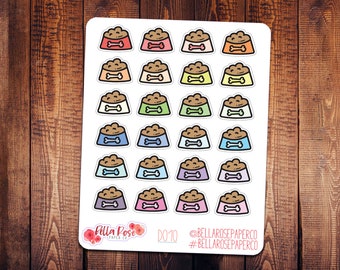 Pet Food Doodle Icon Planner Stickers, Pet Stickers, Doodle Icon Stickers, for use in Erin Condren Planner, Dog Food, Cat Stickers D010