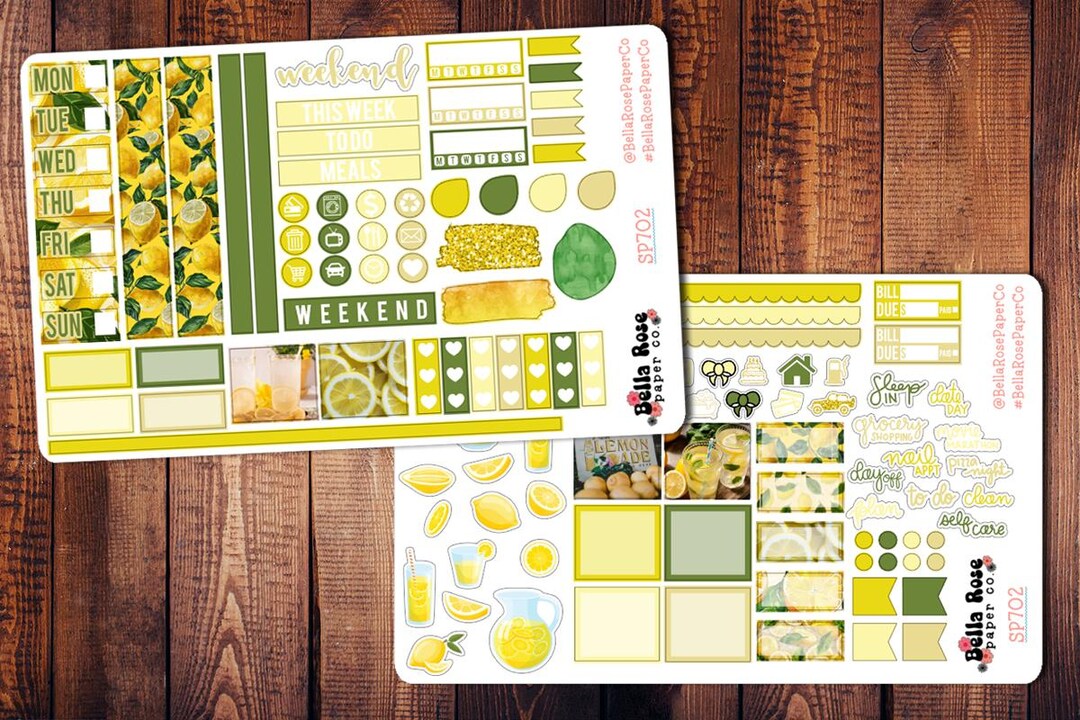 Lemonade Photo Hobonichi Weeks Planner Sticker Kit for Use in Hobonichi ...