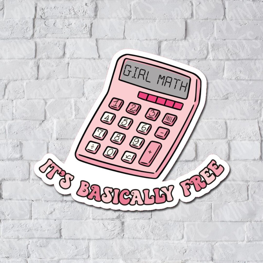 Girl Math Matte Diecut Sticker, Journaling Stickers, Planner Stickers ...