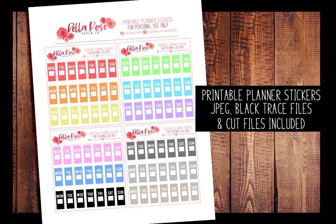 Hobonichi Weeks Date Covers PRINTABLE Planner Stickers Planner Stickers ...