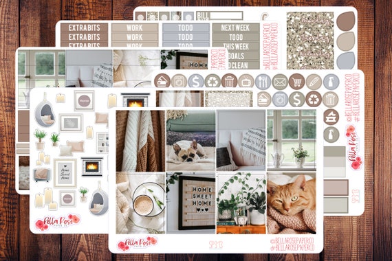 Stay Home Photo Planner Sticker Kit, for use in Erin Condren Life Planners, Happy Planner Stickers, Spring, VSCO Girl Stickers SP313