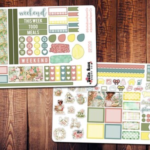 Kit d'autocollants pour agenda Spring Cottage Hobonichi semaines à utiliser à Hobonichi, autocollant d'agenda de printemps, kit Hobonichi de Pâques, Hobo Weeks SP706