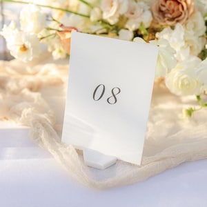 Números de mesa minimalistas modernos y románticos impresos, papelería de boda de alta calidad, números de mesa hechos de cartulina de doble grosor, diseño simple