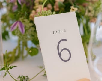 PRINTED Modern, Minimalist Table Numbers | Wedding Decor