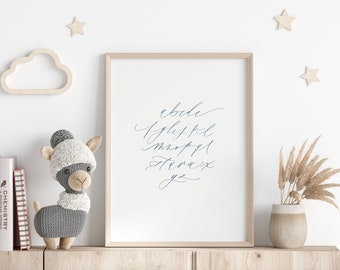 Calligraphy Alphabet | Printable | Nursery Art