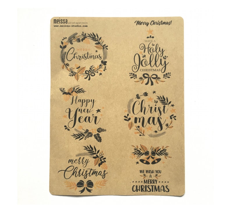 Large Christmas Sticker Sheet Etsy